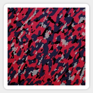 Camouflage - Dark Red Blue Sticker